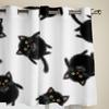 Cartoon Schwarze Katzen Fenstervorhang für Wohnzimmer Schlafzimmer Dekoration Vorhänge Luxus Küchenvolant Vorhänge