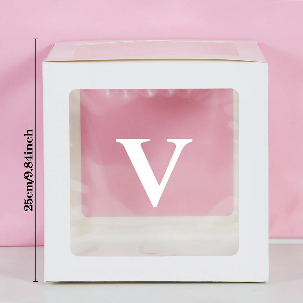 Průhledná Krabice s Písmenkovými Balónky Dekorace Všechno Nejlepší k Narozeninám Svatba Dekorace Potřeby pro Narozeninovou Oslavu dekorace svatba roztomilý