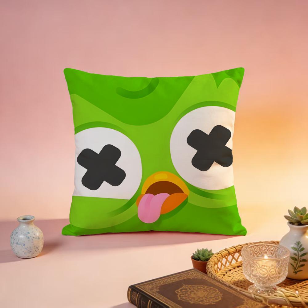 Popular DDuolingoed Cushion Cover Premium SkinFriendly Pillow Case MultiPurpose for Home Office Travel