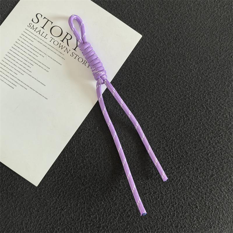 Colorful Trendy Miu Style Polyester/Nylon Braided Rope Pendant with Knotting for Bags
