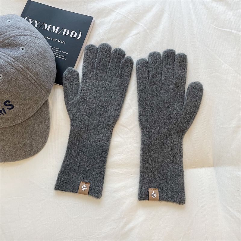 

Recommended Knitted Korean-Style Labeled Gloves G-Classy Ash One size