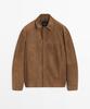 Massimo Dutti Lightweight Suede Leather Overshirt