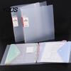 11-hole Binder Document Bag 11 Hole Expandable Folders for 2/3/4 Ring Pouch, Plastic Envelopes Soft Color File Organizers Pocket with Snap
