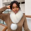1PC Furry High-end Scarf Warm Fur Collar Thick Plush Skin-friendly Delicate Fashionable Stylish