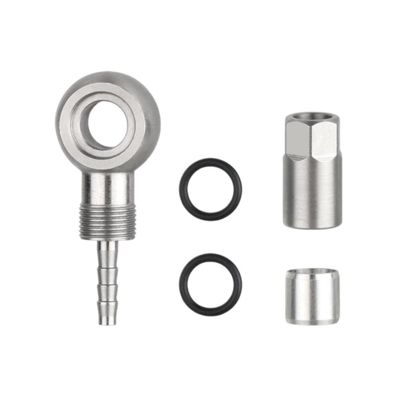 

Road Bike Hydraulic Cable End Connector Banjo Set Stainless Steels Hydraulic Disc Brake Hose Adapters Easy to Install