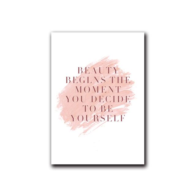 Rosa Mode Serie Abstrakte Dekoration Leinwand Malerei Lip Feder Zitat Poster Nordic Druck Wand Kunst Bild Wohnzimmer Dekor
