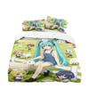 Hot Anime beautiful girl Hatsune Miku Balinese Duvet Cover Set Bedding with 1-2 Pillowcases Room Teens Bedroom Decor Fans Gift