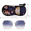 Japanese Style Cherry Blossom Print Glasses Case Portable Storage Box Shockproof Eyeglass Storage Bag With Keychain Women Gifts