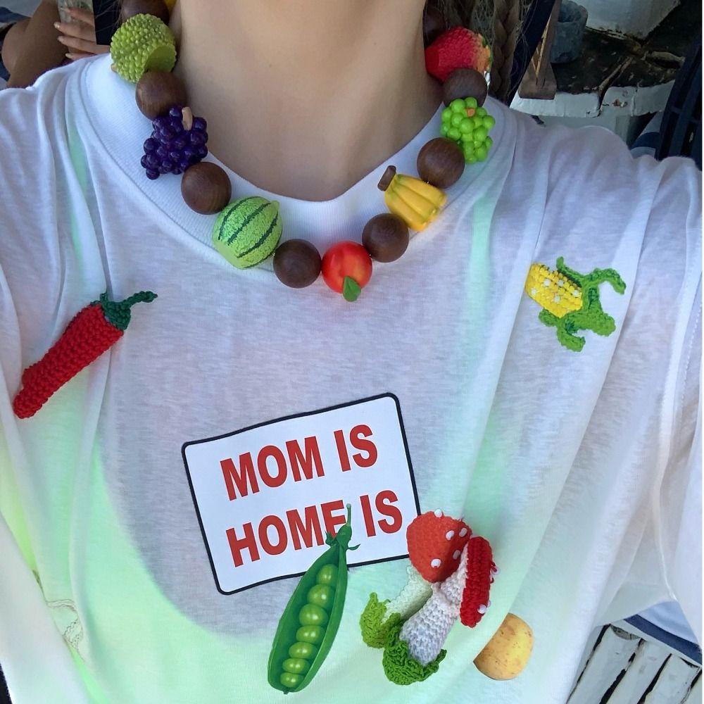 

Minority Design Fresh Fruit Necklace Handmade Y2K Clavicle Chain Birthday Gift Fruit