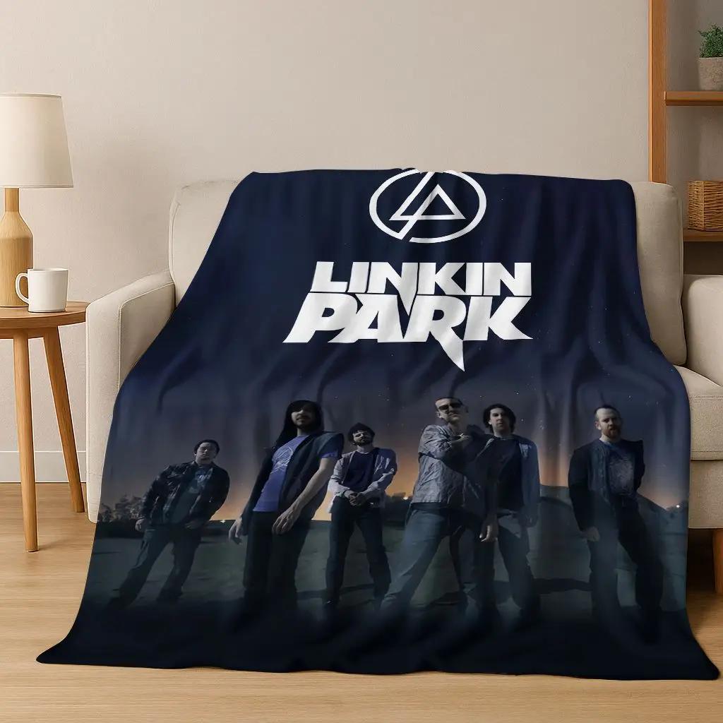 Classic L-Linkin Park Sign Rock Band Art Flannel Blanket,Cozy Soft Throw Blanket for Home Bedroom Bed Sofa Picnic Cover Gift Kid