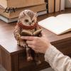Reading Owl Statue for Home Decor Figurine, Creative with Glasses Scarf Boots And Open Book, Whimsical Reader Gift Teachers Sculpture Book Nook Shelf