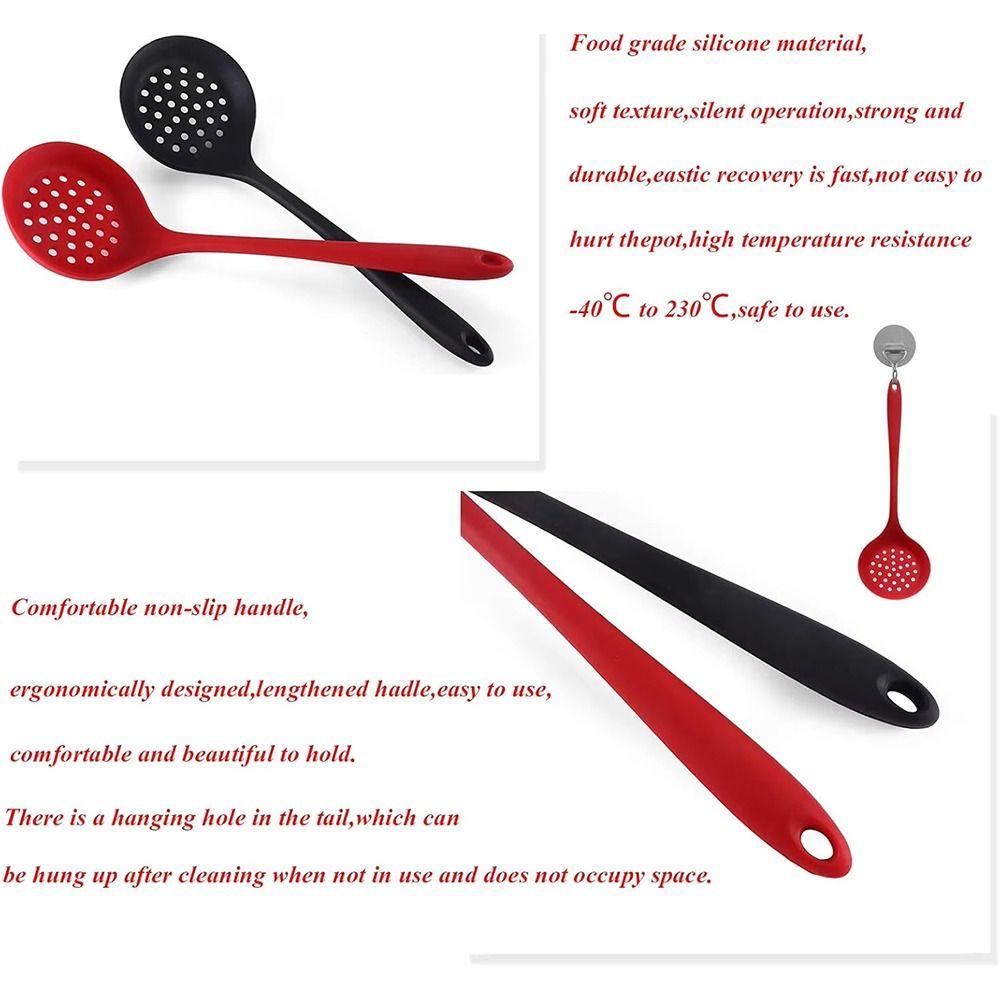 Long Handle Cooking Slotted Colander Non-stick Sink Ladle Strainer Kitchen Tools