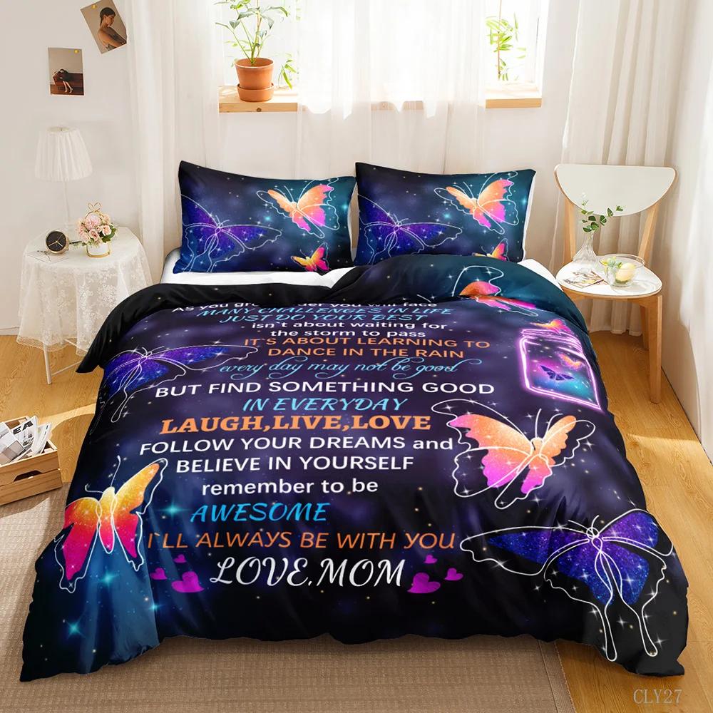 

Набор пододеяльников с надписью «Письмо сыну», известное высказывание, афоризм, постельное белье, вдохновляющие письма, полиэстеровый чехол для одеяла EU single(135x200cm)