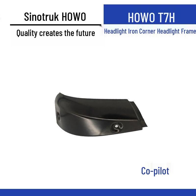 Howo T7H Headlight Frame and Protector: Iron Corner Bracket, T6G Bumper Left/Right Sections Standard