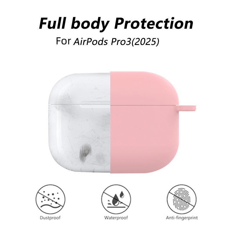 Silicone Case For AirPods Pro 3 Transparent Soft TPU Earphone Shockproof Protective Case Cover For AirPods Pro 3 Earbuds Shell