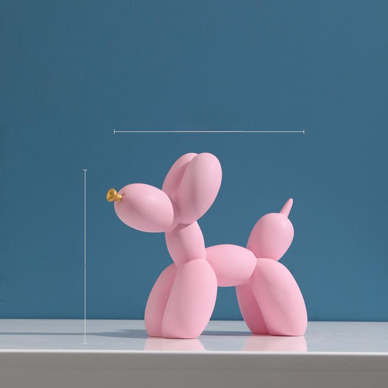 Enfeites de Cão Balão Nórdicos Resina Único Elegante Mesa de Sala de Estar Armário de TV Artesanato Doméstico Decoração Suave Decoração