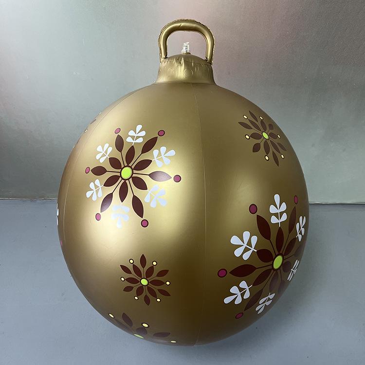 Luminous PVC Inflatable Christmas Ball for Indoor and Outdoor Decorations