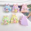Cute Cartoon Bunny Ears & Cat Resin Accessories: Handmade DIY Ornaments for Hair, Keychains, and Pendants