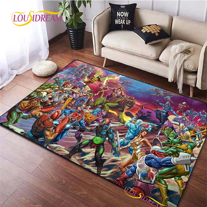 He-man meesters Cartoon Tapijt voor Woonkamer Slaapkamer Vloerkleed Keuken Kinderen Deur Antislip Vloermat Verjaardagscadeau Fotografie Requisieten Tapijt