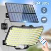 240LED solar powered body sensing wall light with three light modes IP65 split mounting Remote control and rotatable