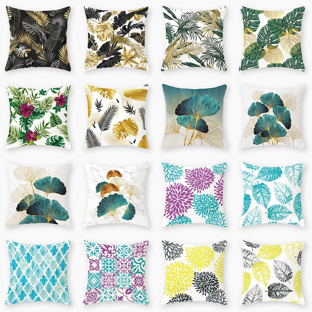 Floral Pillowcases Office Cushions Home Bedroom Sofa Decoration Pillows Nap Cushions