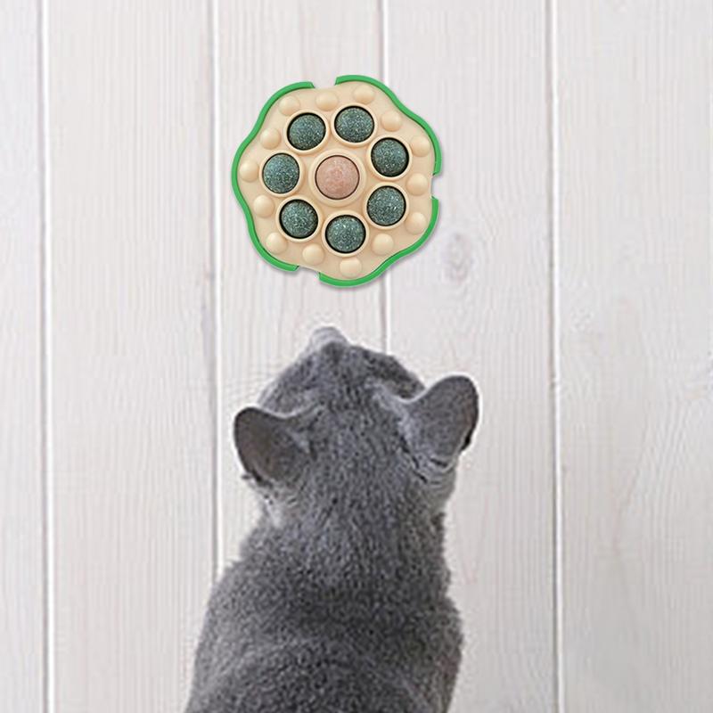 Catnip Cat Wall Stick-on Ball Toy Healthy Natural Catnip Balls Catnip Balls That Stick On Wall Lotus Shape