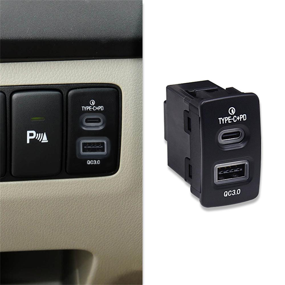 Car Charger for Honda Old Model QC3.0+type-c