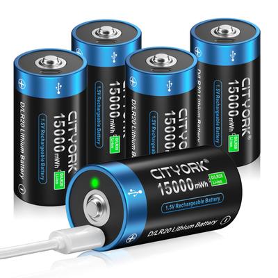 1.5VD Batterij Type C USB D R20 LR20 Oplaadbare Li-ion Batterijen Batterij Voor RC Camera Drone Accessoires Gasfornuis