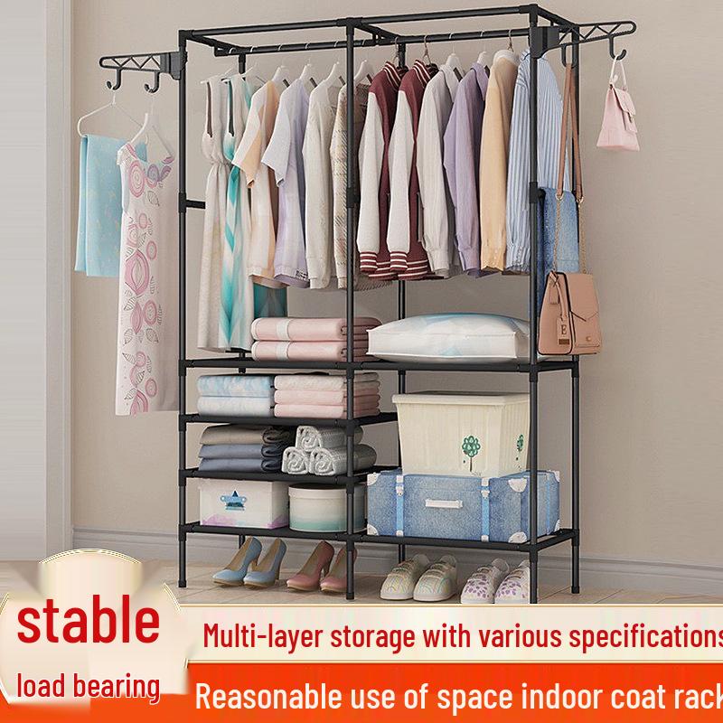 Многофункциональная металлическая вешалка для одежды - Смелый напольный дизайн для использования в спальне