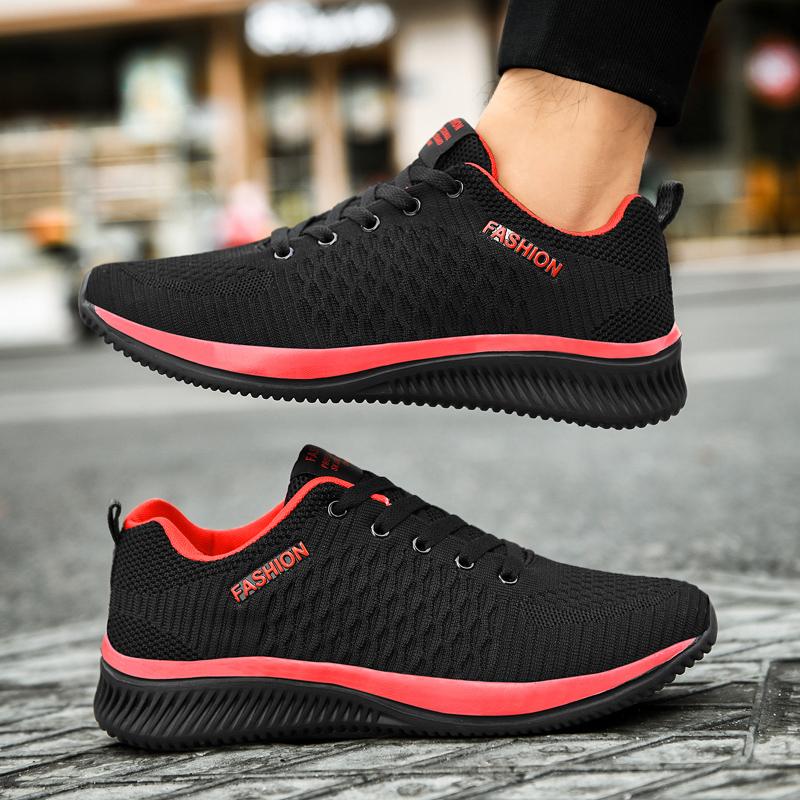 Summer Man Breathable and Anti Slip Sneakers Outdoor Comfortable Mesh Running Shoes Fashion Breathable Running Shoes Large Size