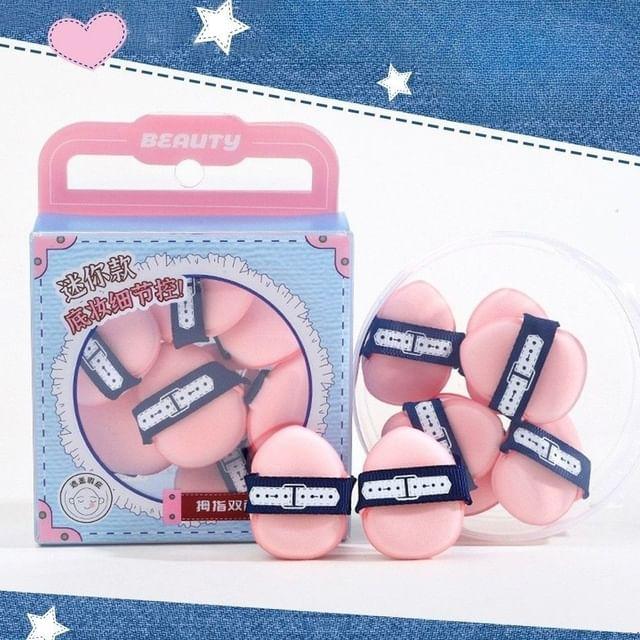 Sweetpourin - Набор из 8 штук: Мини-пуховка для пальцев 8 Pcs - Pink