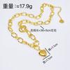 Fashion Design Hollow Hanging Gold Love Necklace Female Popular Personality Temperament Titanium Steel Clavicle Chain Versatile