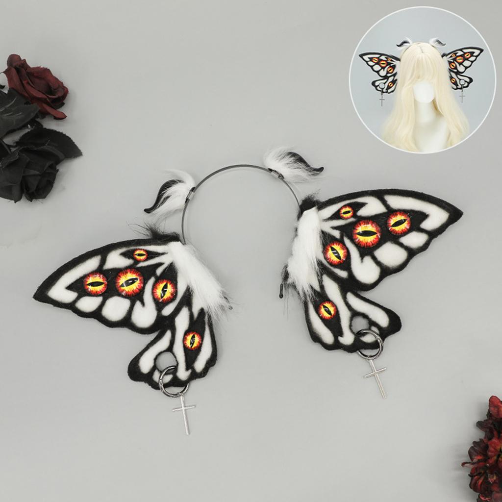 Furry Moth Theme Hairhoop Anime Character Cthulhu Costume Halloween Headwear Women Stage Performances Hairhoop for Party