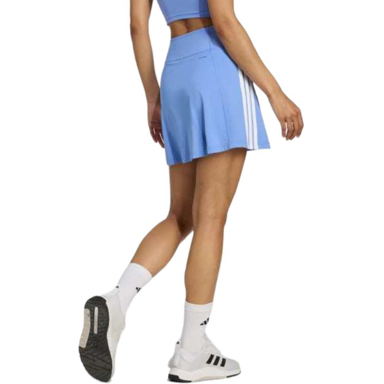 adidas Striped Pattern Elastic Casual Skirt Women Skirts Blue JY2161
