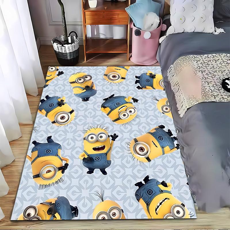 Tappeto con Personaggio dei Cartoni Animati con Design Giallo dei Minions per Arredamento Casa Adatto per l'uso come antiscivolo per soggiorno camera da letto divani