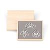 Chopstick Rest - Pine, Bamboo, and Plum Design (100% Tin) 502001