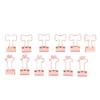 30 Pcs Binder Clips Powerful Clamping Force Deer Bone Shapes Handle Rose Gold Paper Clamp with Storage Box for School Office