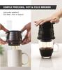 Cafflano P100-RD French Press Coffee Maker Portable Compact Low-Fine Filter with Storage Case Red 220ml Polypropylene Stainless Steel Travel