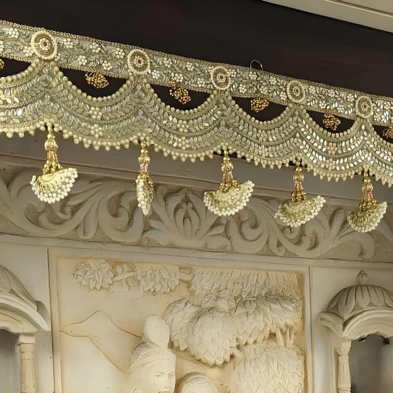 

Торан для входа | Роскошная гирлянда/Новейший банданвар | 38 дюймов | Элегантный золотой цвет, Премиум для главного входа | 1 шт. дверной торан