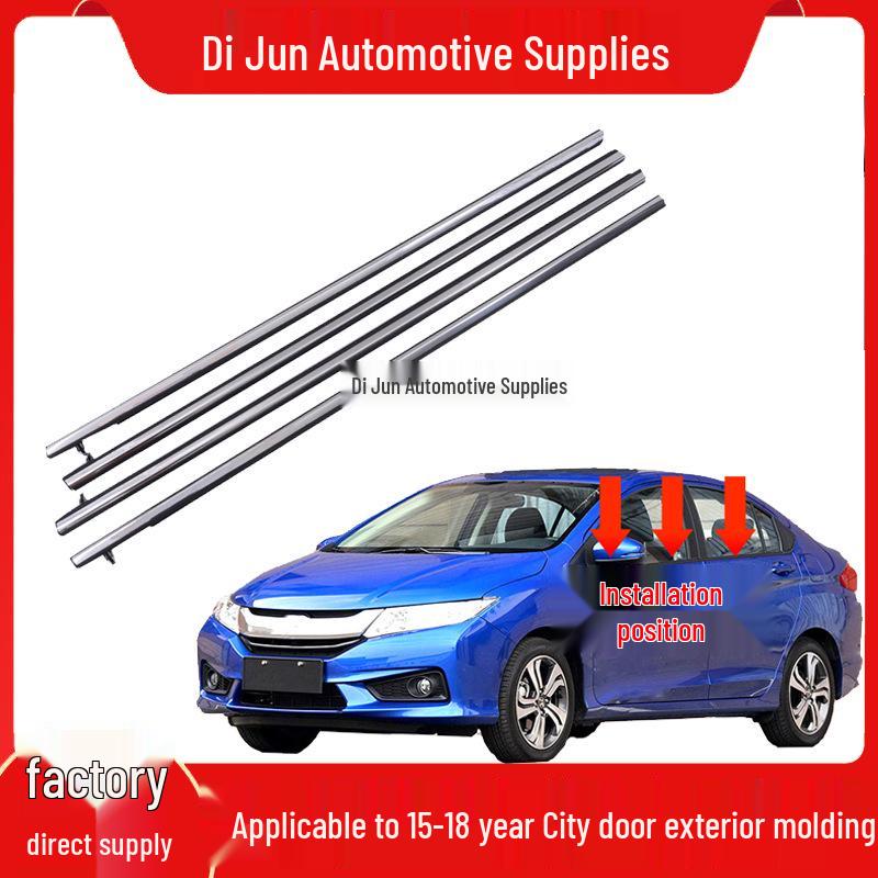 Honda City 2015-2018 Window Trim Weatherstrip Door Seal Right Rear Door (Black)