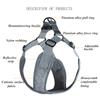 Classic Reflective Dog Harness Vest Soft Mesh Pet Harnesses Breathable Step-in Pet Strap For Small Medium Large Dogs Pitbull