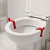 Upevňovací příslušenství pro vyrovnání sedátka WC, Klipový stabilizátor sedátka do koupelny, Jednodílná 3D tištěná instalace bez vrtání, Zacvakávací upevnění, Hluk kývajícího se sedátka WC