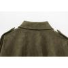 Women S Casual Solid Color Print Autumn Winter Long Sleeve Jackets Coats POLO Neck Fashion