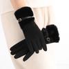 **Plush Gloves Women Winter Versatile Cold-Proof Warm Cycling E-Bike Frost Protection Full Finger Touchscreen Gloves**