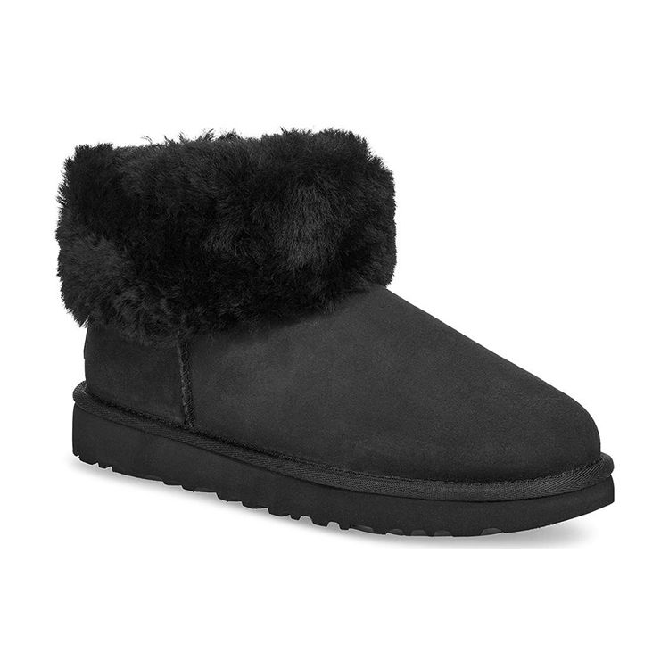 UGG Classic Mini Fluff Women Snow Boots Black 1106757-BLK