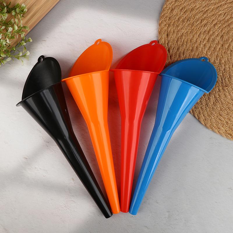 1 szt. Odporny na rozbryzgi Samochodowy Długi Lejek do Napełniania Oleju Paliwa Plastikowy Lejek Silnikowy Motocyklowe Akcesoria Samochodowe do Napełniania