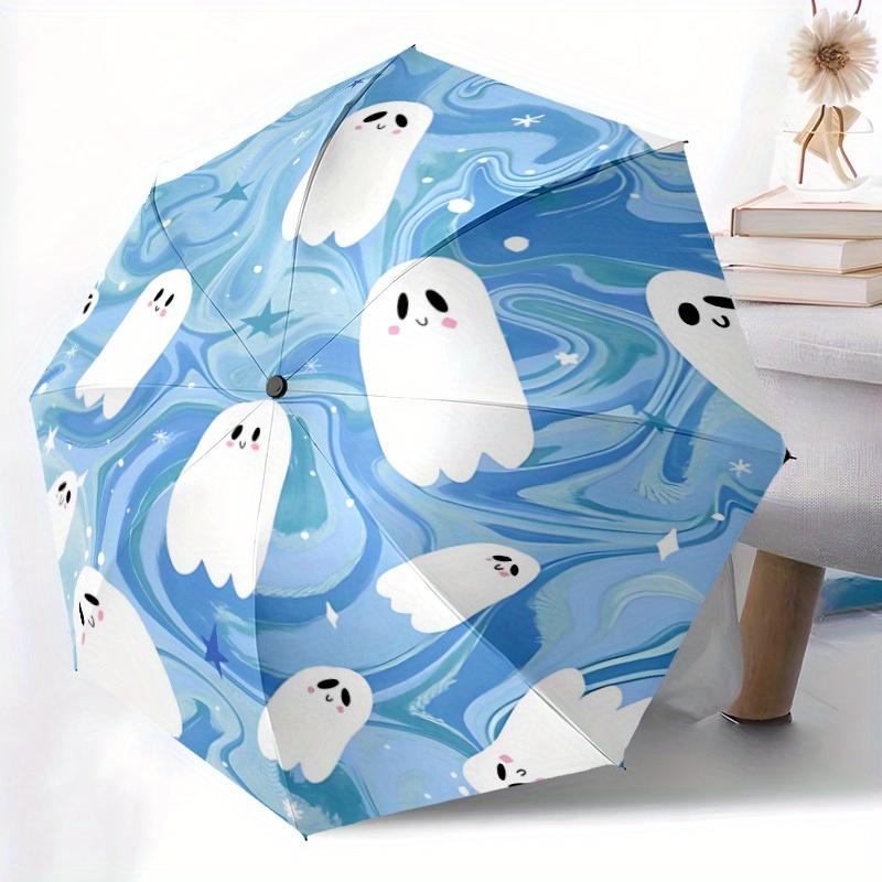 1pc Ghostly Clouds Auto Open/Close Umbrella with One Touch Button,, Windproof Design   Lightweight Portable Umbrella for Women & Men6056