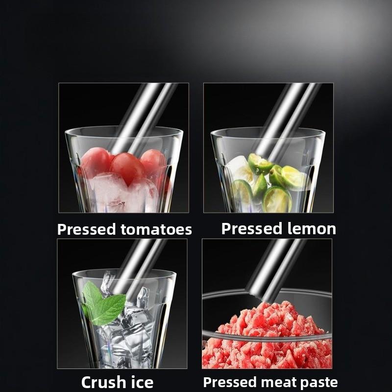 1 Stück Edelstahl Zerdrücktes Eis am Stiel Runder Kopf Zitrone Frucht Entsafter Bar Barkeeping Püriert Küche Weinglas