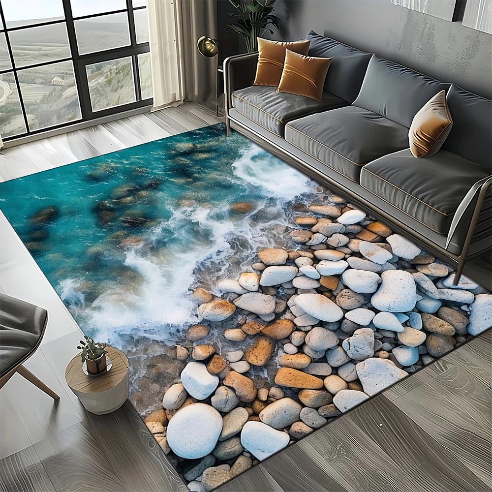 27 Style New Sea Water Beach Reef Nature Scenery Carpet Rug for Living Room Bedroom Home Sofa Decoration,Kids Non-slip Floor Mat