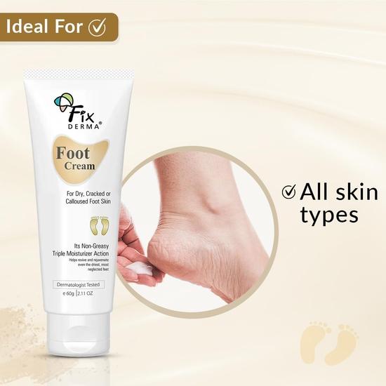 Fixderma 5% kwasu mlekowego, 15% mocznika, 3% gliceryny, krem do stóp suchych i popękanych, nawilża i łagodzi stopy, wszystkie rodzaje skóry 60 ml